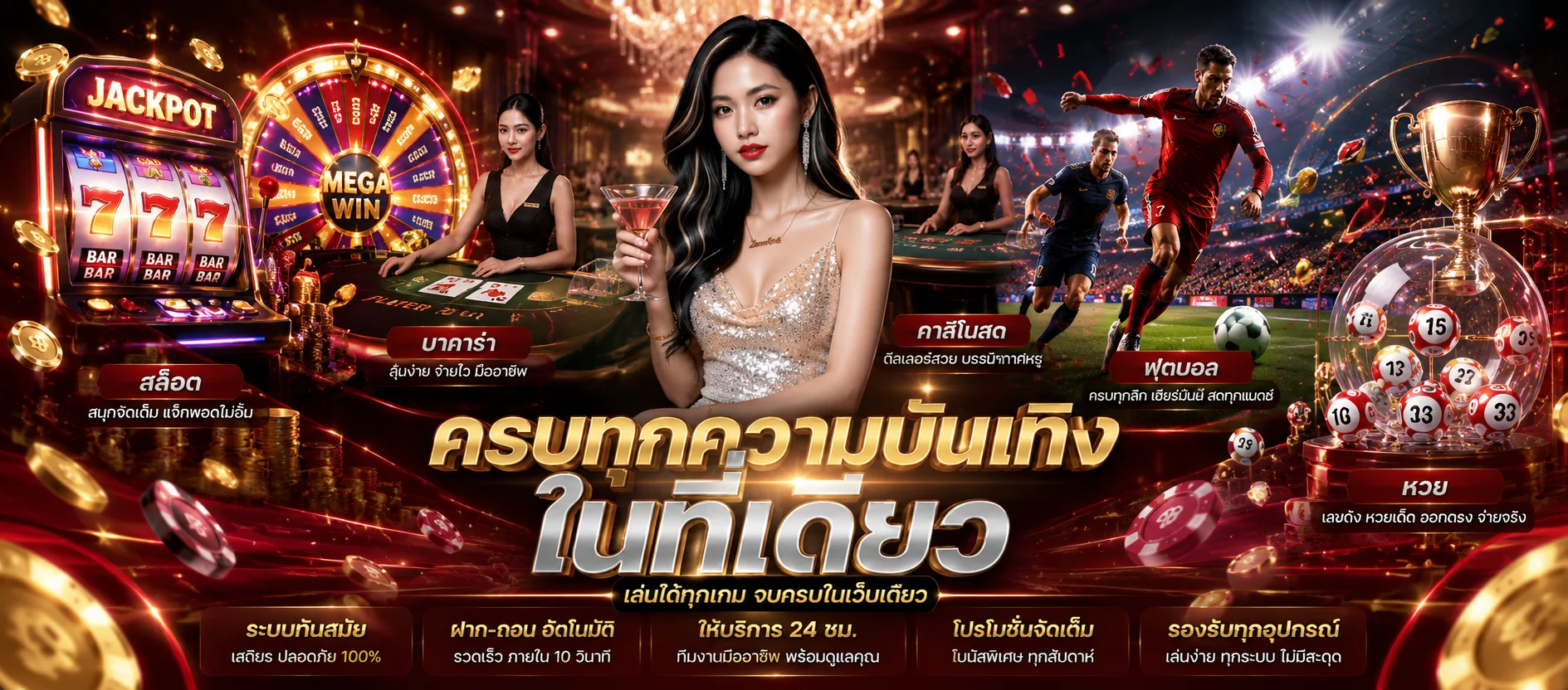โต๊ะบาคาร่าสดสไตล์ bgame777 ในคาสิโน LUCIABET พร้อมดีลเลอร์